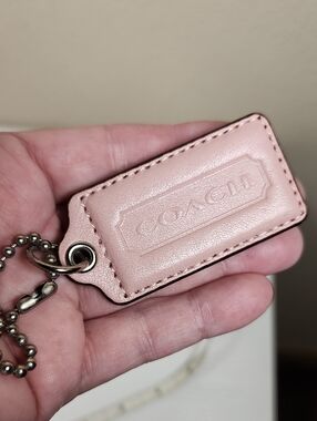 Coach Y2K Light Pink Leather Hangtag